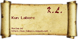 Kun Laborc névjegykártya
